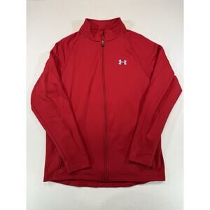 Under Armour Mens Red Full Zip Jacket Storm Technology Loose Fit LG